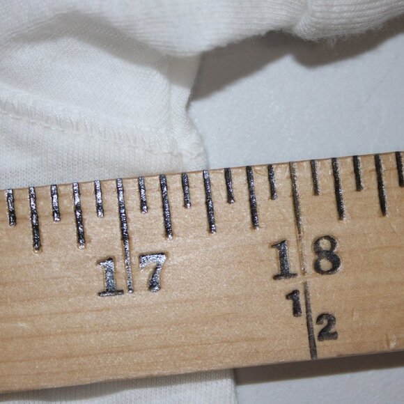 9-h15 STCL $58 Sz S Ivory White Round Neck 1/4 Button Hi Low 100% Cotton Top - Picture 14 of 14